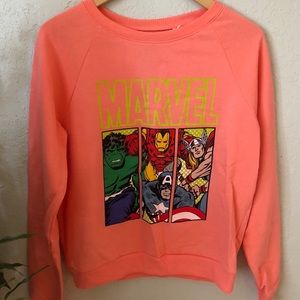 peach marvel sweatshirt